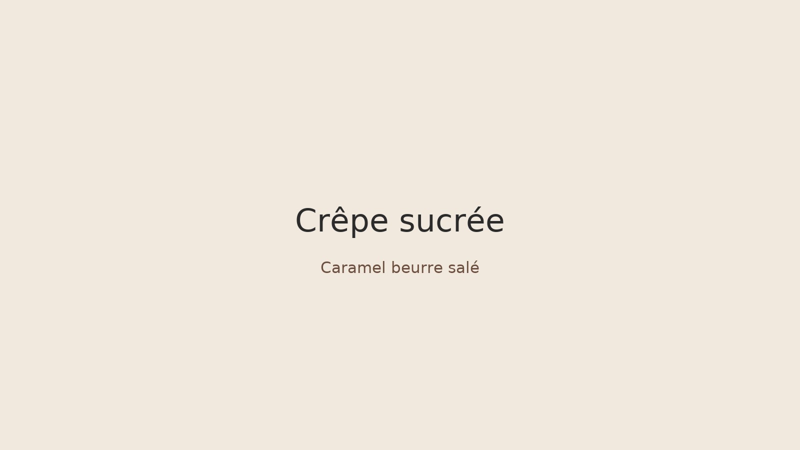 Crêpe au caramel beurre salé