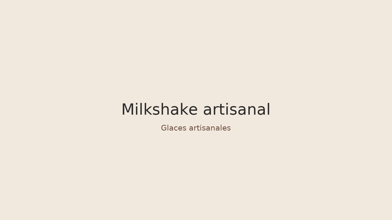 Milkshake artisanal